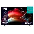 Hisense 50E6KT 127cm (50 Zoll) Fernseher, 4K UHD, LED, Smart TV, HDR, Dolby Vision, Triple Tuner DVB-C/S/S2/T/T2, WiFi, Bluetooth, Alexa Built-In, Hotel Mode [2023], schwarz