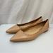 Coach Shoes | Coach Women’s Jill Beige Leather Pointed Toe Flats Scalloped Studded Size 8 | Color: Cream/Tan | Size: 8