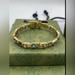 Gucci Jewelry | Gucci Anger Forest Gg Motif Topaz Stone Bracelet In Gold Tone7” Adj | Msrp $499 | Color: Gold/Yellow | Size: Os