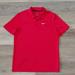 Nike Shirts | Nike Dri-Fit 100% Polyester Red Polo Shirt Size L | Color: Red | Size: L