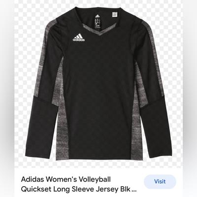 Adidas Tops | Adidas Women’s Quickset Long-Sleeve Volleyball Shirt Sz Small | Color: Black/Gray | Size: S