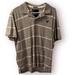 American Eagle Outfitters Shirts | American Eagle Outfitters Vintage Fit Striped Polo Gray White Shirt Size Large | Color: Gray/White | Size: L