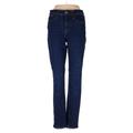 Madewell Jeans - Mid/Reg Rise Straight Leg Denim: Blue Bottoms - Women's Size 25 - Dark Wash