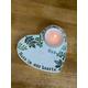 Wedding Memorial Candle Holder - Personalised Wedding Tea light Holder - Remembrance Candle - Heart Tea Light Holder - Here in our hearts