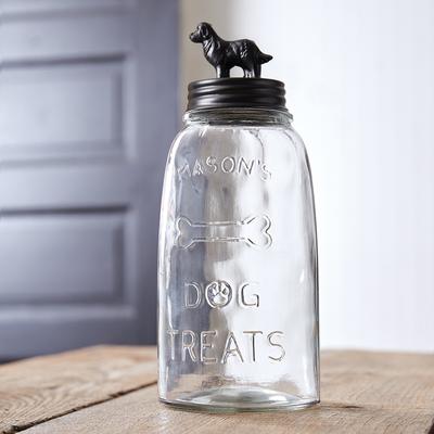 Dog Treat Mason Jar - Golden Retriever - 4½'' dia. x 11''H