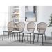 Modern Elegant 5 Pieces Dining Set with MDF Table & 4 Rattan Chairs