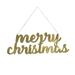 HGTV- 19" "Merry Christmas" Metal Sign with Gold Finish - 19 IN