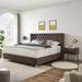 Upholstered Platform Bed Bedroom Set with nightstand