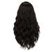 Centre Parting Long Curly Wig Realistic Fiber Fluffy Wig Cover Fashion Hairdressing Tools for Girls Women Dark Brown