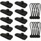 Lot de 10 pinces de fixation pour tente, tente, auvent, bannières, bateau, jardinage - Noir