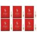 Polo Red By Ralph Lauren for Men 0.04 oz Parfum Vial Spray - Pack of 6
