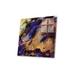 iCanvas Purple & Gold Abstract Print On Acrylic Glass Plastic/Acrylic in Black/Blue/Brown | 24 H x 24 W x 0.25 D in | Wayfair SFD88-1PR3-24x24