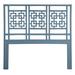 David Francis Furniture Palm Springs Open-Frame Headboard Wicker/Rattan in Blue | 60 H x 63 W x 1.5 D in | Wayfair B4100-Q-S166