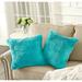 Trule Lauritzen Square Faux Fur Pillow Cover Polyester/Polyfill/Faux Fur in Blue | 20' H x 20' W | Wayfair 790FF84575BE4B788F0419411029ADCA