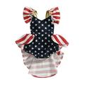 4th of July Toddler Baby Girl 4th of July Outfit Stars and Stripes Dress Romper Ruffle July Fourth Dresses