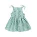 Funicet Baby Girls Summer Slip Dresses Square-Neck Sleeveless Printed Dresses for 9 Months-5 Years