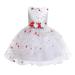 Girls Dresses 2-10Y Children Sleeveless Floral Embroidered Tulle Ball Gown Princess Prom Dresses For Girls