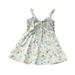 YDOJG Baby Girls Bodysuits Girls Summer Floral Dress Suspender Chest Bow Skirt Casual Going Out Knee Length Skirt For 4-5 Years