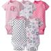 Gerber 5-Pack Baby and Infant Girl Elephant Onesies Brand Short Sleeve Bodysuits