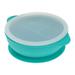Bowls 1PC Portable Silicone Dinner Plate Baby Feeding Suction Cup Bowl with Straw Stylish One-piece Baby Bowl Drop Resistance Baby Bowls for Home Use Green