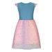 Funicet Baby Girls Summer Dresses Scoop Collar Sleeveless Printed Embroidery Mesh Dresses Gauze Dresses Princess Dresses