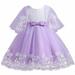 Savings Clearance 2024! Funicet Baby Girls Summer Dresses Sleeveless Round Collar Embroidery Mesh Dress Gauze Dress Princess Dress with Belt