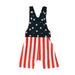 4th of July Toddler Baby Boy Girl Bib Overalls Sleeveless American Flag Jumpsuit Shorts Summer Kids Suspender Rompers