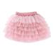 WREESH Toddler Girls Tutu Tulle Skirt Cute Party Dance Princess Skirt Solid Color Net Yarn Dress Skirt Baby Clothes Pink