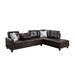 Brown Sectional - Latitude Run® Apiffany 103.5" Wide Faux Leather Modular Sofa & Chaise Faux Leather | 32 H x 103.5 W x 74.5 D in | Wayfair