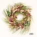 The Holiday Aisle® Handcrafted Faux Berry 26" Wreath Traditional Faux in Brown/Green/Red | 26 H x 26 W x 6 D in | Wayfair