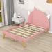 Zoomie Kids Earlene Wood Platform Bed w/ Unicorn Shape Headboard Wood in Gray | 52 H x 57 W x 78 D in | Wayfair 0AD98CA1D44841C8B63EF2A228A62F1F