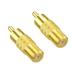 F-Type Female to RCA Male Coaxial Cable Audio Adapter Gold Plated Connector 2-Pack