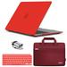 IBENZER 2022 2021 MacBook Air 13 inch Case M1 A2337 A2179 A1932 Hard Shell Case & Sleeve Bag & Keyboard Cover & Type C for Apple Mac Air 13 with Touch ID (2018-2022) Red W-AT13-RD+3