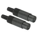 Uxcell Pack of 2 S Video DIN Mini Female Socket 8 Pin Signal Transmission