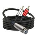 Deyuer RCA Cable Long-Lasting Flexible Plug And Play High Resolution Stable Transmission Adapter Hi-Fi Sound XLR Male to RCA Cable Speaker Accessory 1M