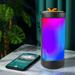 Aoujea Portable Bluetooth Speakers With Colored Light Bluetooth Speaker Bluetooth 5.0 Also Compatible With TFCard AUX Cable USB Flash Drive Bluetooth Audio