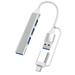 Type C to USB 3.0 Hub 4 Ports 4-in-1 Docking Station Ultra Slim USB Splitter and Play Compatible with MacBook ProAir Surface Pro XPS PC Flash Drive