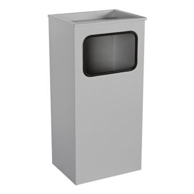SZ Metall Standaschenbecher Stahlblech 11,6 Liter grau, 30x62x23 cm