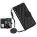 K-Lion for Samsung Galaxy Note20 Ultra Wallet Case with 9 Card Slots Durable PU Leather Magnetic Flip Lanyard Strap Wristlet Zipper Pocket Wallet Phone Case Black