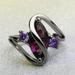 KIHOUT Clearance Vintage Purple Zircon Crystal Color Ring Women s Wedding Engagement Jewelry Ring