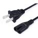 UL 8ft 2 Prong IEC C7 Power Cord for HP Officejet 250 200 3830 5255 5258 4630 4650 4655 5740 6700 6962 6970 4500 6960
