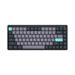 iBlancod Wireless Mechanical Keyboard 84 Keys 2.4G+BT5.0+Type-C 3 Connections 75% Low Profile Layout Keyboards 15 Effect 5 Brightness Levels for Tablet Laptop Smartphone Gateron Red Switche