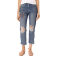 Free People Jeans | Free People Women's Ripped Boyfriend Fit Jeans 31 Blue Distressed Tattooed Heart | Color: Blue | Size: 31