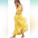 Free People Dresses | Free People Midnight Dance Print Maxi Slip In Canary Combo- Small | Color: Yellow | Size: S