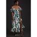 Anthropologie Dresses | Anthropologie Sika Off-The-Shoulder Ruffle Printed Maxi Dress Size 0 | Color: Green | Size: 0