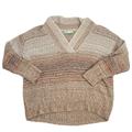 Anthropologie Sweaters | Anthropologie Pilcro Oversized Chunky Knit V Neck Sweater Sz 1x | Color: Brown/Tan | Size: 1x