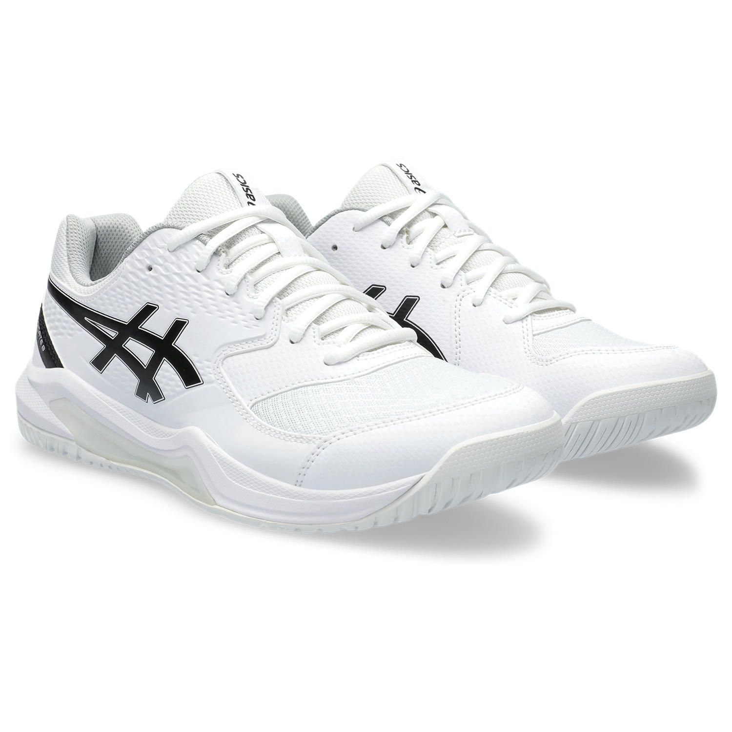 Tennisschuh ASICS "GEL-DEDICATE 8", Herren, Gr. 45, weiß, Synthetik, Textil, Schuhe, Multicourt-Schuh, Allcourtschuh
