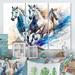 Union Rustic Dianabasi Herd Of Horses Running IV - 3 Piece Print on Canvas in White | 28 H x 36 W x 1 D in | Wayfair