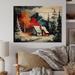 Millwood Pines Paraiso Cabin In The Woods In Winter VII - Unframed Print on Wood Metal in Brown/Green/Orange | 24 H x 32 W x 1 D in | Wayfair