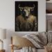 Trinx Bull w/ A Stylish Designeather Jacket Bull w/ A Stylish Designeather Jacket - Unframed Print on in Black/Brown/Gray | Wayfair